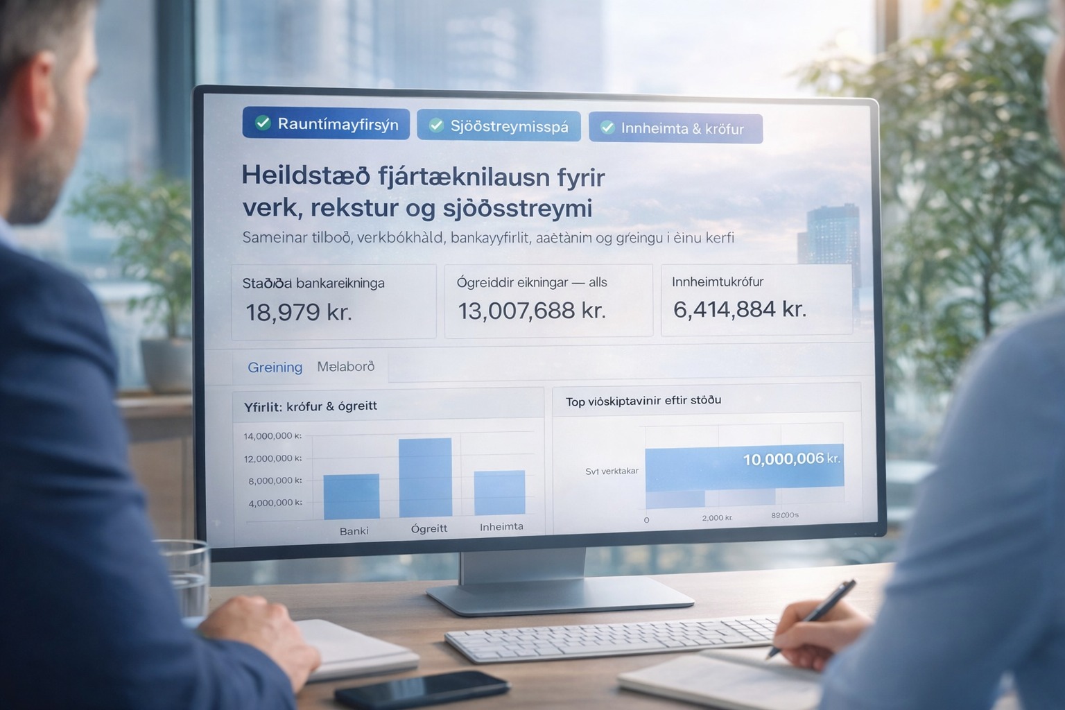 Fjártæknilausn – mælaborð